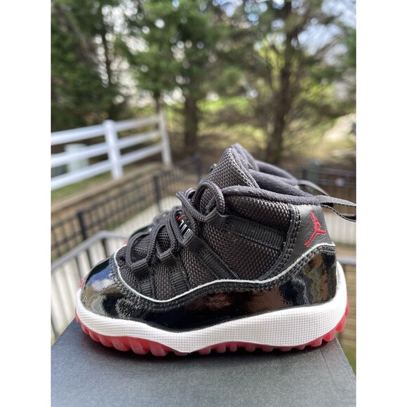 Air Jordan 11 Retro TD ‘Bred’ Baby Toddler 378040-061 - SZ 5C ‘VNDS’ - Picture 2 of 11